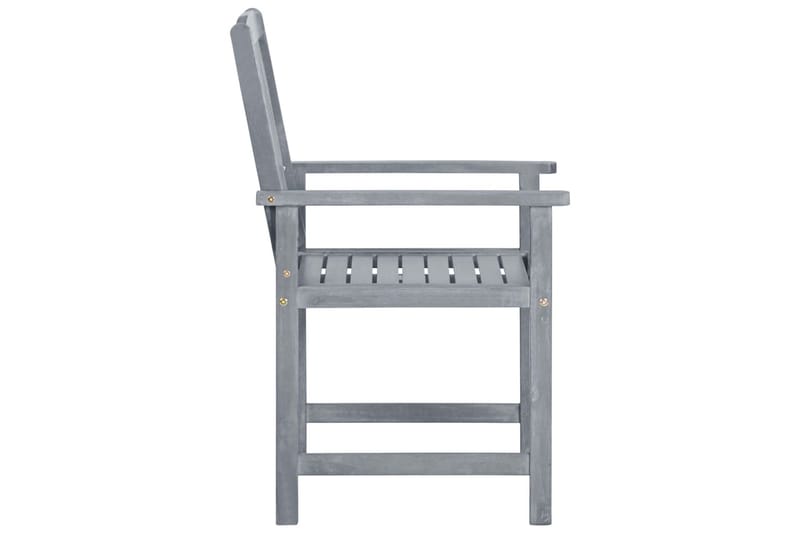 havestole 8 stk. massivt akacietræ grå - Grå - Spisebordsstole udendørs - Altanstole