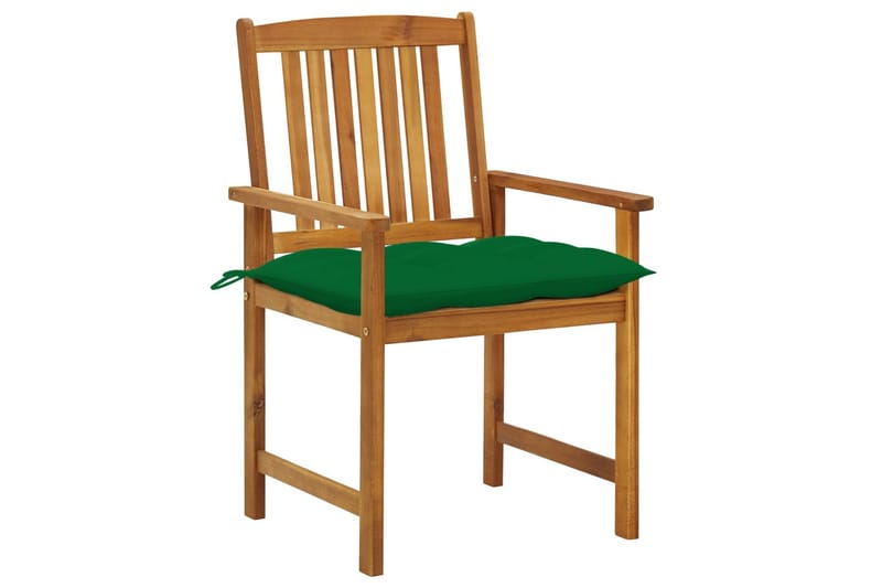 havestole med hynder 6 stk. massivt akacietræ - Brun - Spisebordsstole udendørs - Altanstole