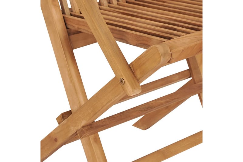 havestole med lyseblå hynder 8 stk. massivt teaktræ - Brun - Spisebordsstole udendørs - Altanstole