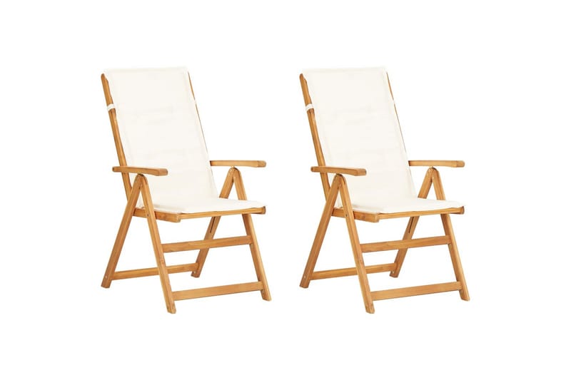 lænestole til haven 2 stk. massivt akacietræ brun - Brun - Spisebordsstole udendørs - Altanstole