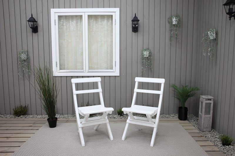 Larios Klapstol - Hvid - Havemøbler - Havestole - Spisebordsstole udendørs