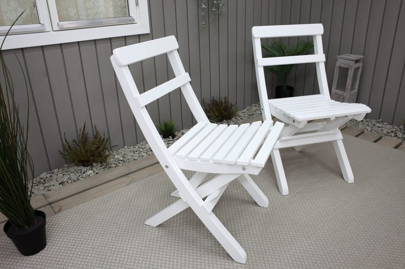 Larios Klapstol - Hvid - Havemøbler - Havestole - Spisebordsstole udendørs
