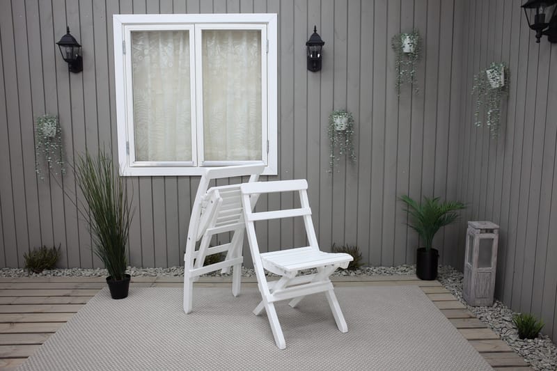 Larios Klapstol - Hvid - Havemøbler - Havestole - Spisebordsstole udendørs