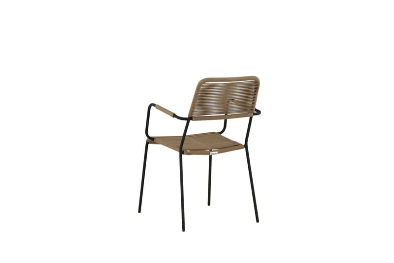 Lindos Armstol Brun/Sort - Venture Home - Spisebordsstole udendørs - Altanstole