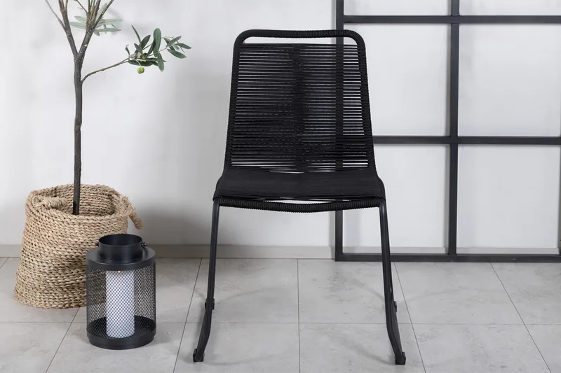 Lindos Stabelstol Sort - Venture Home - Havemøbler - Havestole - Spisebordsstole udendørs