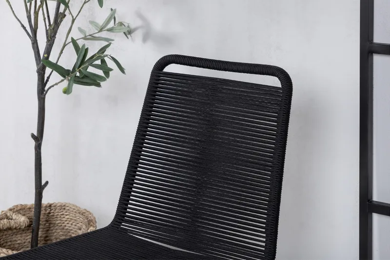 Lindos Stabelstol Sort - Venture Home - Havemøbler - Havestole - Spisebordsstole udendørs