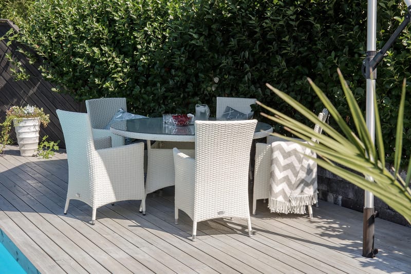Malin Armstol Hvid - Venture Home - Spisebordsstole udendørs - Altanstole
