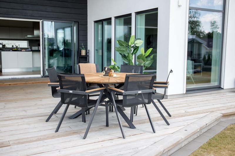 Mexico Armstol Stabelbar Sort - Venture Home - Havemøbler - Havestole - Spisebordsstole udendørs