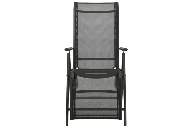 positionsstole 2 stk. textilene & aluminium antracitgrå - Antracit - Spisebordsstole udendørs - Altanstole