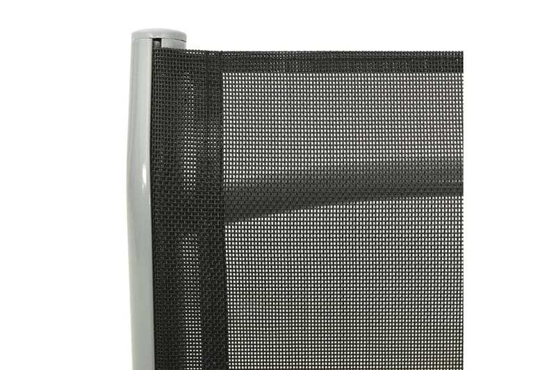 postitionsstole 2 stk. textilene og aluminium - Sølv - Havemøbler - Havestole - Spisebordsstole udendørs