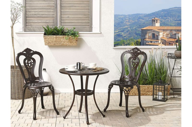 Radogna Stol 2stk - Brun - Spisebordsstole udendørs - Altanstole
