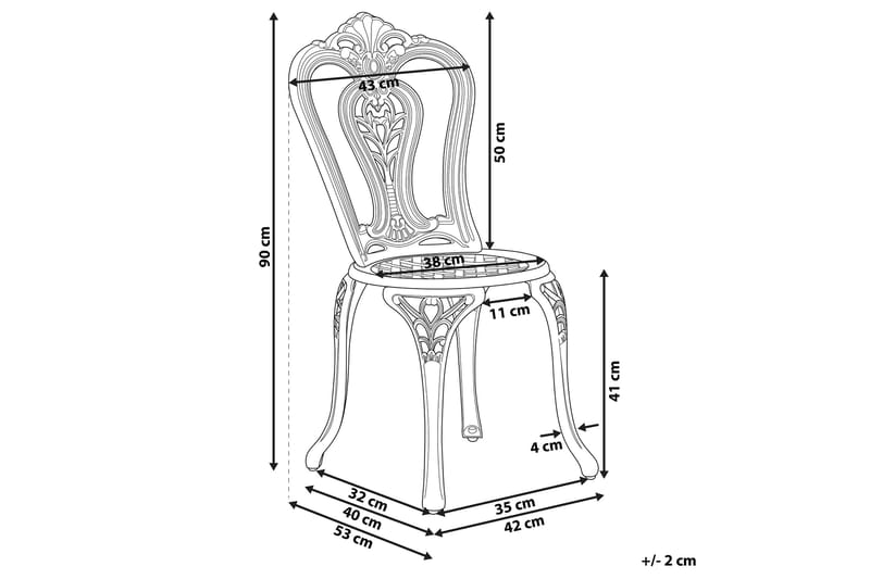 Radogna Stol 2stk - Brun - Havemøbler - Havestole - Spisebordsstole udendørs