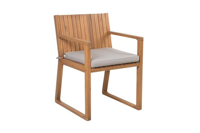 Sassari Havestol 8 stk med Hynde - Brun - Spisebordsstole udendørs - Altanstole