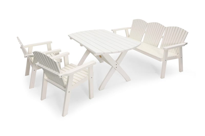SOLVIK LÆNESTOL HVID - Hvidlaseret Fyr - Spisebordsstole udendørs - Altanstole
