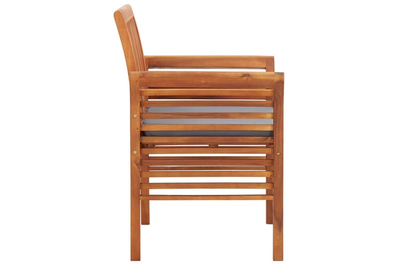 Spisebordsstole Til Haven 2Stk. Med Hynder Massivt Akacietræ - Spisebordsstole udendørs - Altanstole