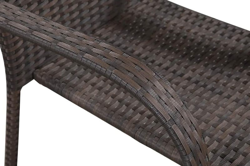 Stabelbare Havestole 2 Stk. Polyrattan Brun - Brun - Havemøbler - Havestole - Spisebordsstole udendørs
