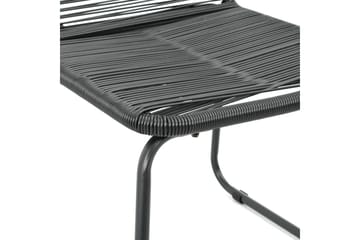 Stabelbare Havestole 2 Stk. Polyrattan Sort - Sort - Havemøbler - Havestole - Spisebordsstole udendørs