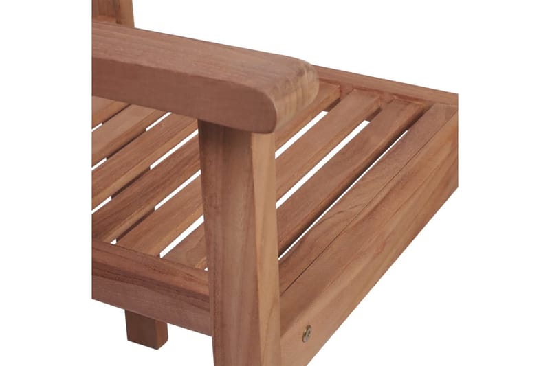 Stabelbare Havestole 4 Stk. Massivt Teaktræ - Brun - Spisebordsstole udendørs - Altanstole