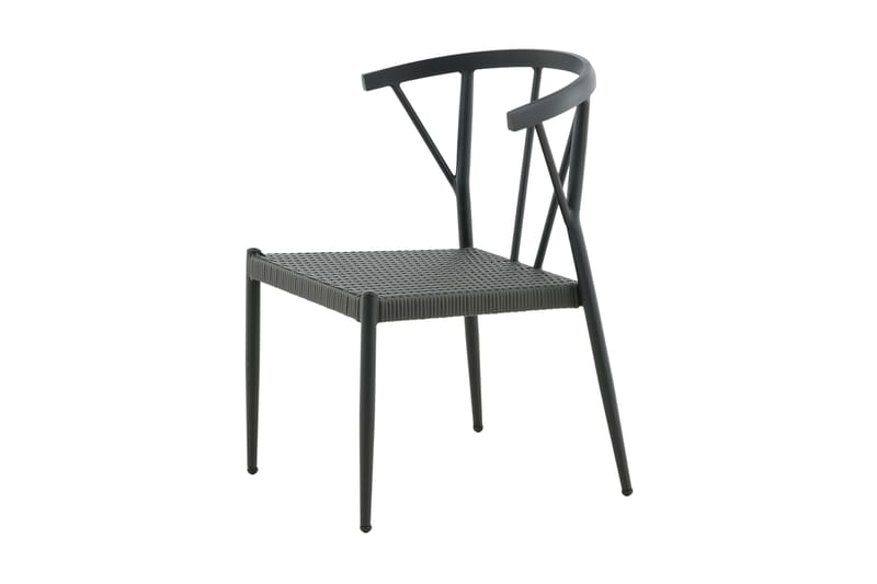 Stina Armstol Sort - Venture Home - Spisebordsstole udendørs - Altanstole