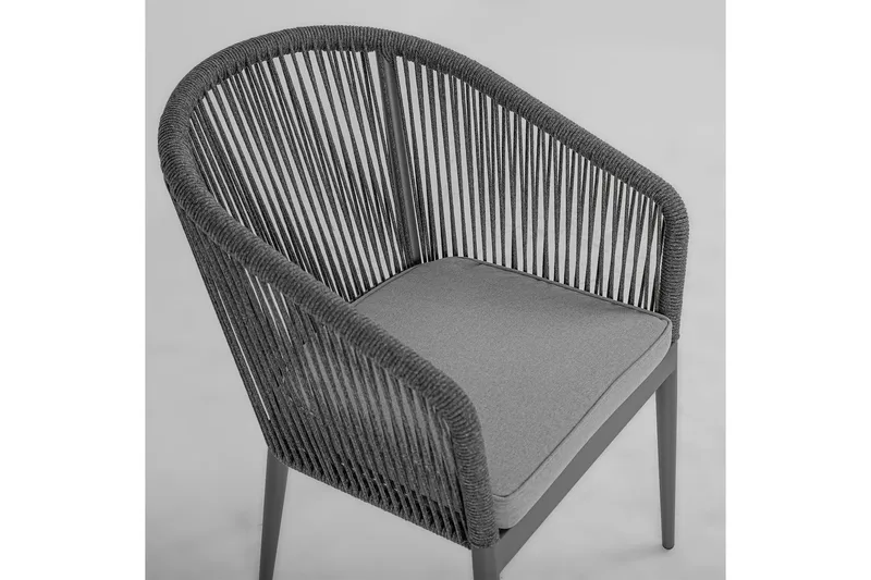 Stol ECCO 57x65xH81cm grå aluminiumsramme - Havemøbler - Havestole - Spisebordsstole udendørs