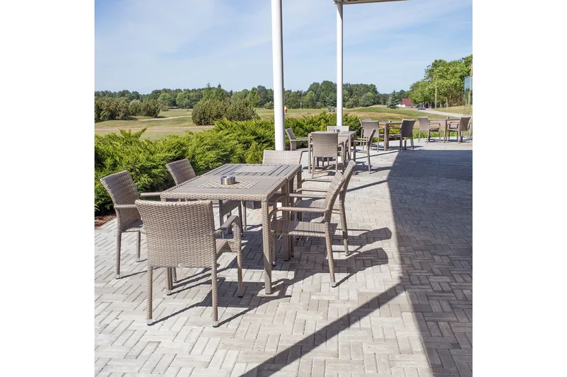 Stol LARACHE 57x61xH83 aluminiumsramme grå - Havemøbler - Havestole - Spisebordsstole udendørs