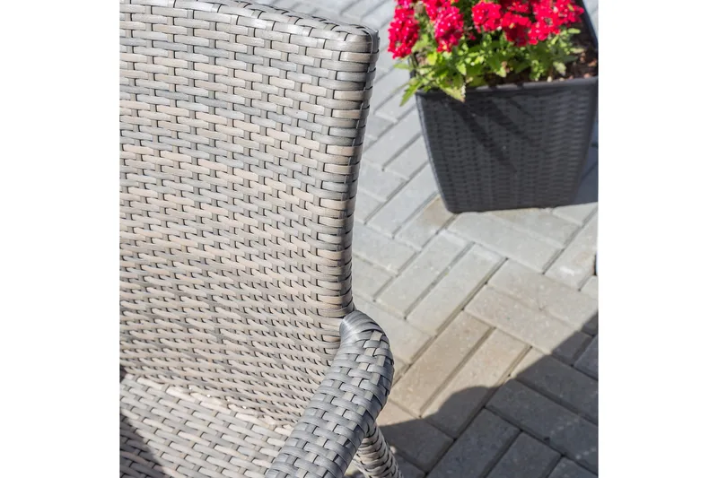 Stol LARACHE 57x61xH83 aluminiumsramme grå - Havemøbler - Havestole - Spisebordsstole udendørs