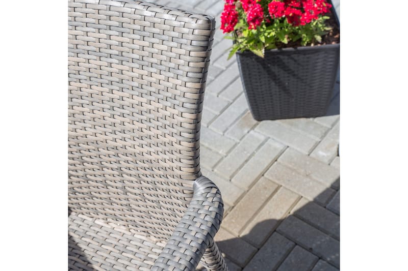 Stol LARACHE 57x61xH83 aluminiumsramme grå - Havemøbler - Havestole - Spisebordsstole udend ørs