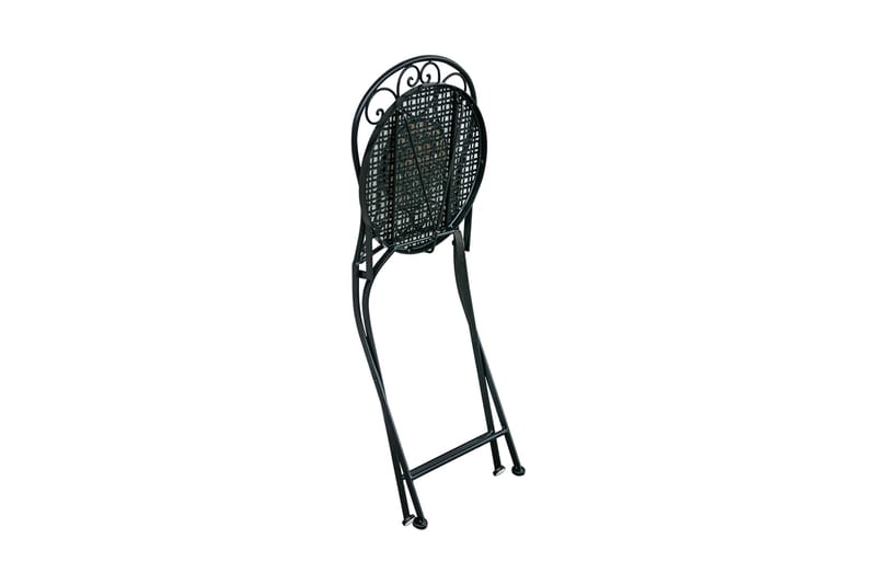 Stol MOSAIC 38x38xH93cm sort metalramme - Spisebordsstole udendørs - Altanstole