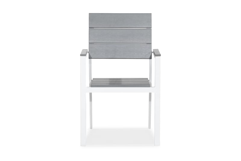 Tunis stabelstol Aintwood - Hvid / grå - Altanstole - Spisebordsstole udendørs