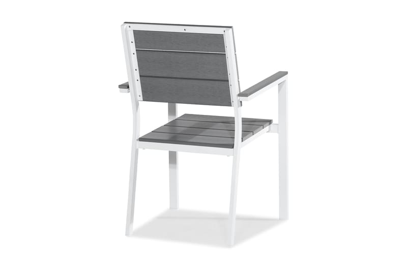 Tunis stabelstol Aintwood - Hvid / grå - Altanstole - Spisebordsstole udendørs