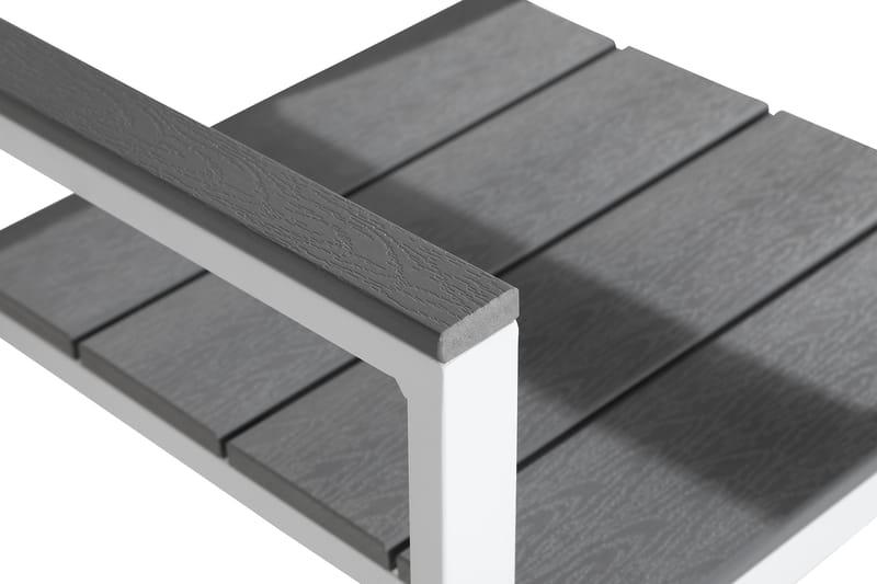 Tunis Stabelstol Udendørs Aintwood - Hvid / grå - Havemøbler - Havestole - Spisebordsstole udendørs