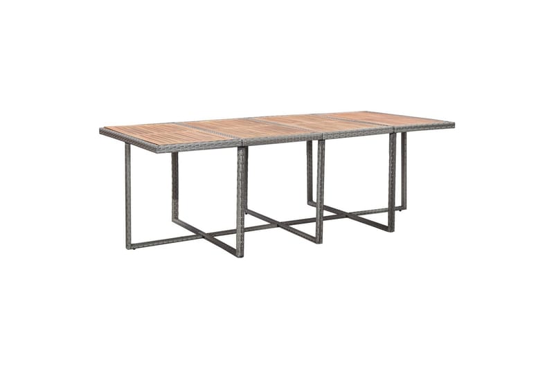 udendørs spisebordssæt 13 dele m. hynder polyrattan - Antracit - Havemøbler - Havestole - Spisebordsstole udendørs