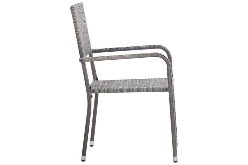 Udendørs spisebordsstole 4 stk. polyrattan antracitgrå - Antracit - Spisebordsstole udendørs - Altanstole