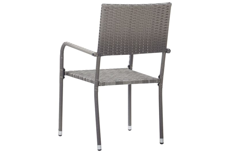 Udendørs spisebordsstole 6 stk. polyrattan antracitgrå - Antracit - Spisebordsstole udendørs - Altanstole