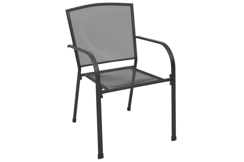udendørsstole 4 stk. trådnet stål antracitgrå - Antracit - Spisebordsstole udendørs - Altanstole