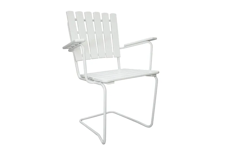 Vaxholm Armstol Hvid - KWA - Havemøbler - Havestole - Spisebordsstole udendørs