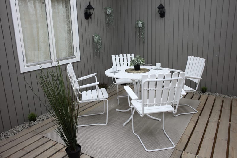 Vaxholm Armstol Hvid - KWA - Havemøbler - Havestole - Spisebordsstole udendørs