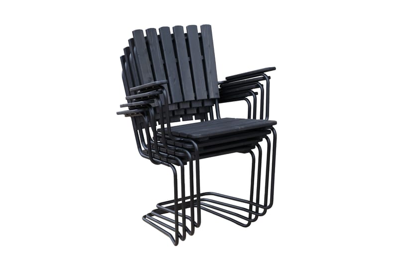 Vaxholm Lænestol - Kaffesort/Grå - Havemøbler - Havestole - Spisebordsstole udendørs