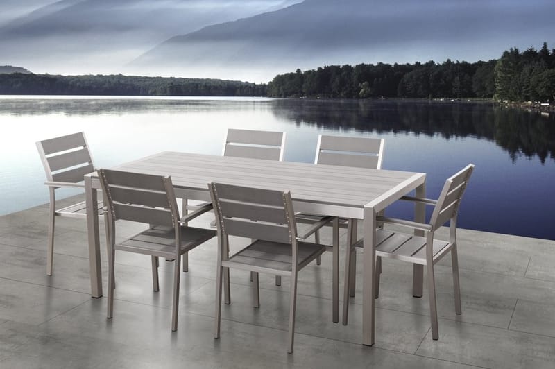 Vernio Havestol 6 St 57 cm - Grå - Spisebordsstole udendørs - Altanstole