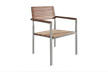 Viareggio Havestol 6 St 53 cm - Træ / natur - Havemøbler - Havestole - Spisebordsstole udendørs