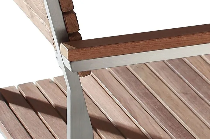 Viareggio Havestol 6 St 53 cm - Træ / natur - Havemøbler - Havestole - Spisebordsstole udendørs