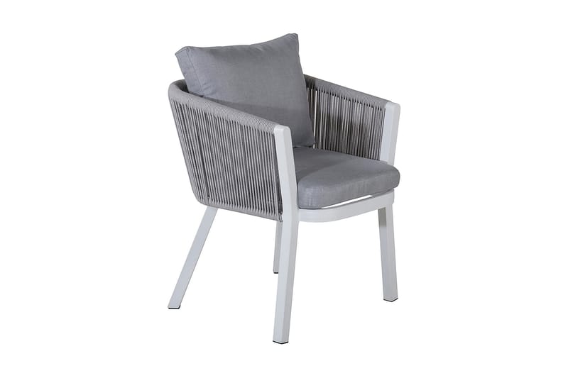 Virya Spisebordsstol med Pude, Hvid/Grå