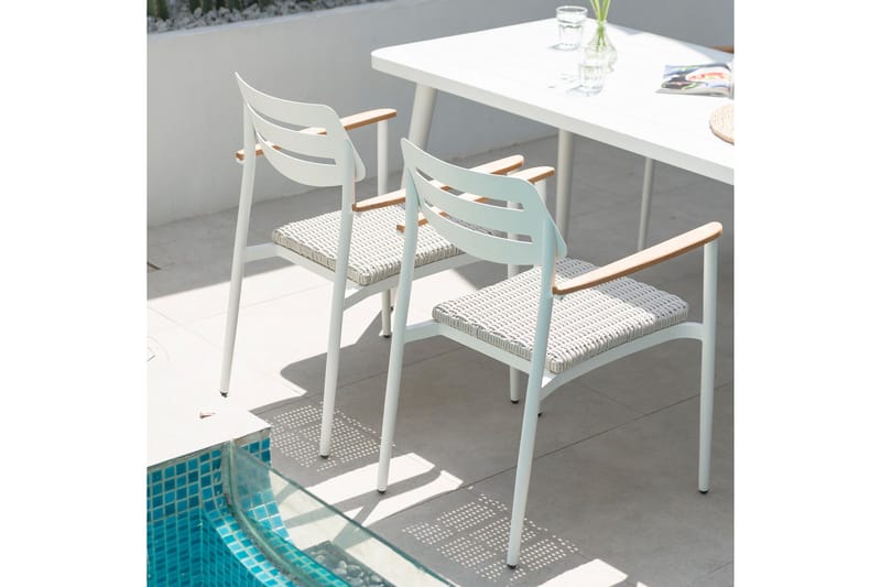 Wales Stol Hvid - Havemøbler - Havestole - Spisebordsstole udendørs