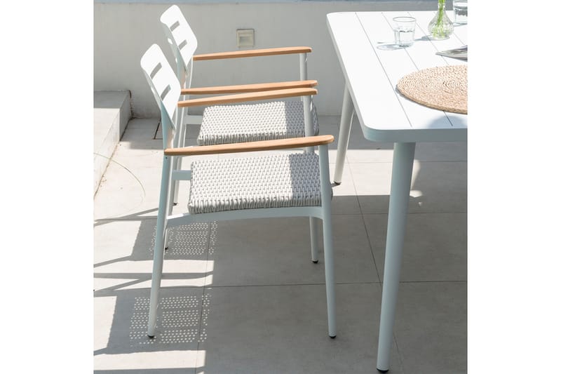 Wales Stol Hvid - Havemøbler - Havestole - Spisebordsstole udendørs