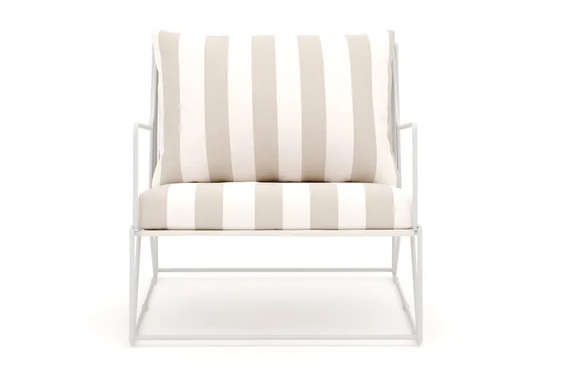 Usteryd Lounge Lænestol Udendørs - Beige/Stribet - Havemøbler - Havestole - Udendørs lænestol