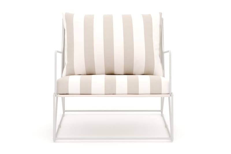 Usteryd Lounge Lænestol Udendørs - Beige/Stribet - Havemøbler - Havestole - Udendørs lænestol