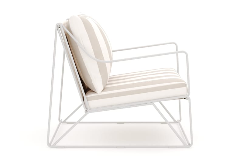 Usteryd Lounge Lænestol Udendørs - Beige/Stribet - Havemøbler - Havestole - Udendørs lænestol