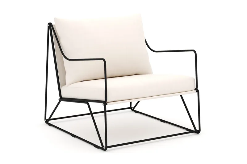 Usteryd Lounge Lænestol Udendørs, Sort/Beige