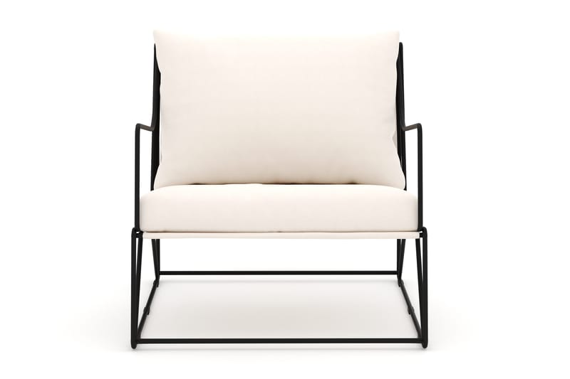 Usteryd Lounge Lænestol Udendørs - Sort/Beige - Havemøbler - Havestole - Udendørs lænestol