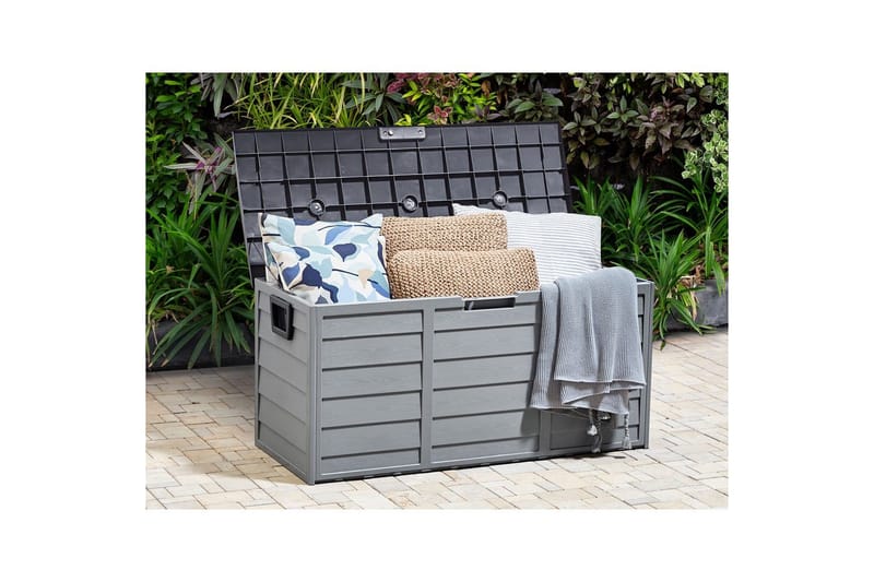 Låda Beliani Locarno Beige/grå Beige||Grey - Havemøbler - Pudeopbevaring & havemøbelovertræk - Hyndeboks